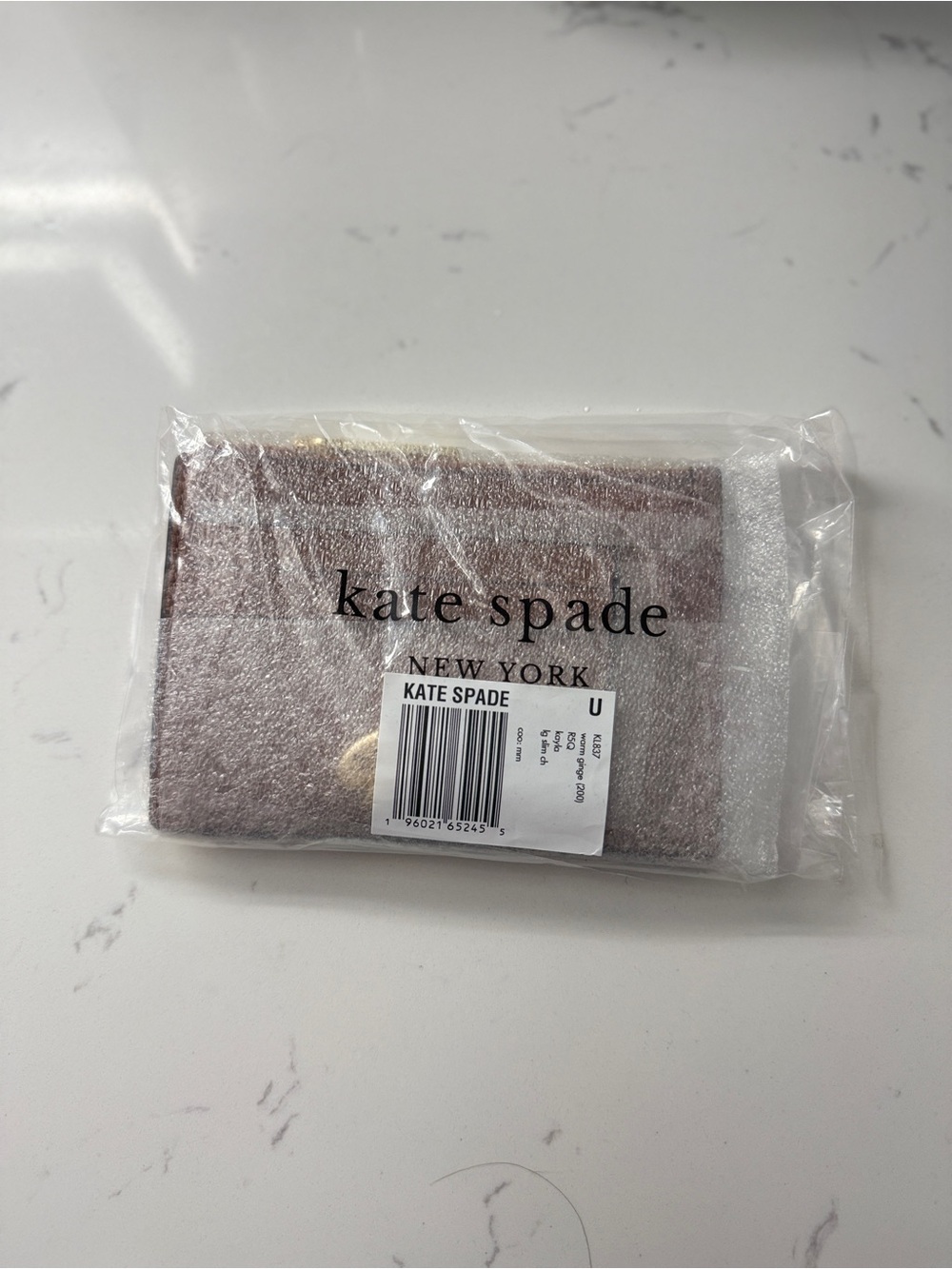 Kate Spade Kayla Large Slim Zip Cardholder Pebbled Leather Warm Ginger-NWT - Picture 6 of 10